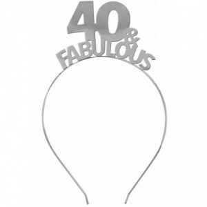 Headbands 40 & Fabulous Silver Headband - Birthday Tiara Headband for Women - 40th Birthday Gift HdBd(40FAB) Slv - C118LRI4R2...