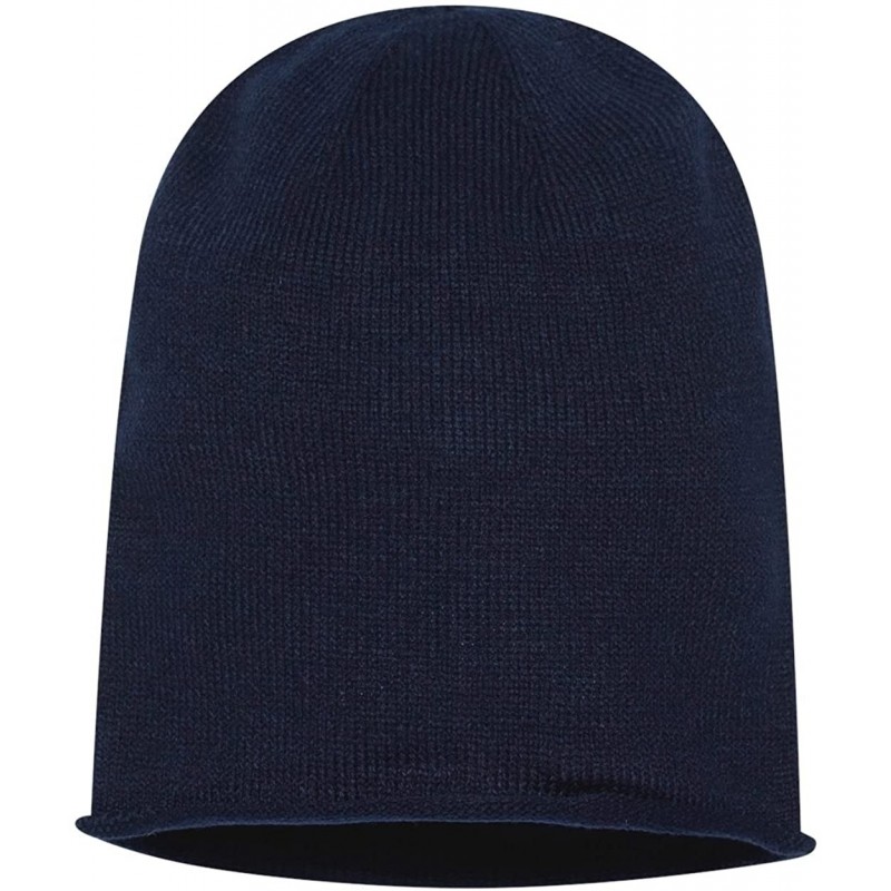 Skullies & Beanies AH91 - Oversized Beanie - Navy - C911EIS5Z61 $12.16