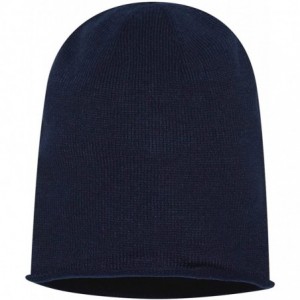 Skullies & Beanies AH91 - Oversized Beanie - Navy - C911EIS5Z61 $12.16