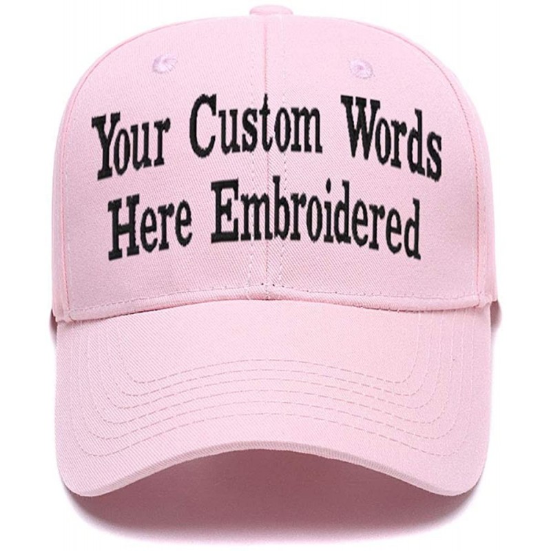 Baseball Caps Custom Embroidered Baseball Hat Personalized Adjustable Cowboy Cap Add Your Text - Pink1 - CL18H4C5SYI $13.30