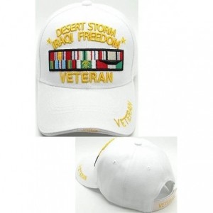 Baseball Caps Desert Storm Iraqi Freedom Veteran Sandwich Bill Mens Cap - White - CP1998YK290 $21.98