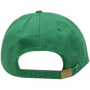 Baseball Caps Cute Cat Cotton Baseball Dad Cap - Kelly Green - CQ183OE0E4I $12.59