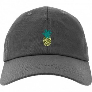 Baseball Caps Pineapple Embroidered Dad Hat for Man and Women- Adjustable Baseball Cap - Dark Gray - C718IWZQ9RL $13.72