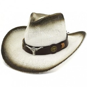 Sun Hats Unisex Sunshade Cap- Summer Outdoor Travel Western Cowboy Hat Casual Solid Mongolian Hat Grassland Visor - CG18W6OSG...
