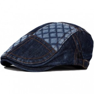 Newsboy Caps Unisex Denim Flat Ivy Gatsby Newsboy Hat Cap - I-deep Blue - C912LY07XZV $7.67