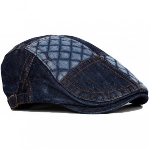 Newsboy Caps Unisex Denim Flat Ivy Gatsby Newsboy Hat Cap - I-deep Blue - C912LY07XZV $7.67