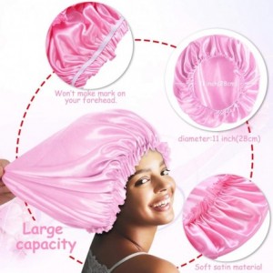 Skullies & Beanies 4PCS Satin Bonnet for Women Natural Curly Hair-C - Set C - CO18UEEDWOK $14.55