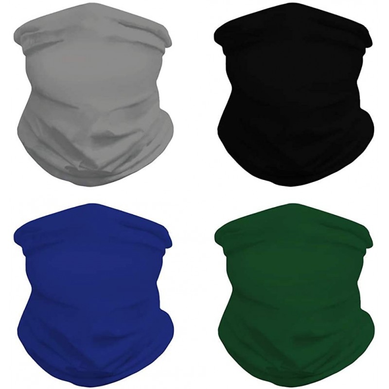 Balaclavas 4Pcs Bandanas Face Mask Seamless Neck Gaiter Scarf Mask Tube Headwear Balaclava for Men Women Outdoors Sports - CT...