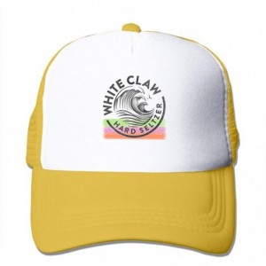 Baseball Caps Unisex White-Claw Baseball Hat Adjustable Cap Quick Dry Sports Hat - Yellow - CS18X626K3U $10.79
