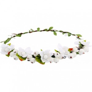 Headbands Flower Berries Crown Headband for Wedding Festivals HH7 - White - C112EVRKFPJ $10.30