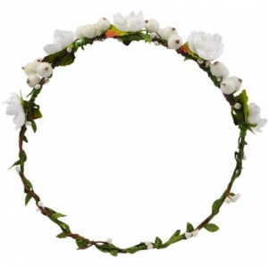 Headbands Flower Berries Crown Headband for Wedding Festivals HH7 - White - C112EVRKFPJ $10.30