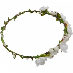Headbands Flower Berries Crown Headband for Wedding Festivals HH7 - White - C112EVRKFPJ $10.30