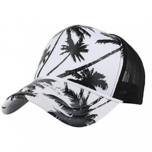 Baseball Caps Unisex Cool Snapback Mesh Hats Coconut Printed Adjustable Baseball Cap - Black - CP184T6ZMX7 $9.62