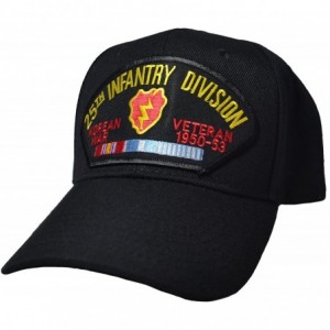 Baseball Caps 25th Infantry Division Korean War Veteran Cap Black - CU12DJF2CQT $15.95