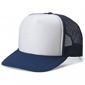 Baseball Caps Trucker SUMMER MESH CAP- Neon Orange - White/Navy - CS11CG3DHD3 $7.64
