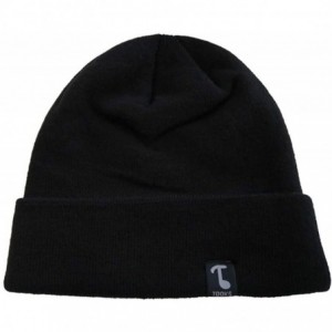 Skullies & Beanies Watch Hat - Comfortable Soft-Feel Watch Cap with Cuff - Hat Only - One Size - Black - CK18O3AXZLS $27.18