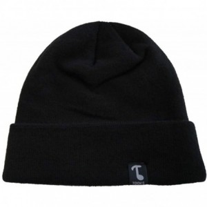 Skullies & Beanies Watch Hat - Comfortable Soft-Feel Watch Cap with Cuff - Hat Only - One Size - Black - CK18O3AXZLS $15.89