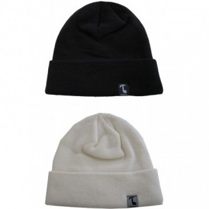 Skullies & Beanies Watch Hat - Comfortable Soft-Feel Watch Cap with Cuff - Hat Only - One Size - Black - CK18O3AXZLS $15.89
