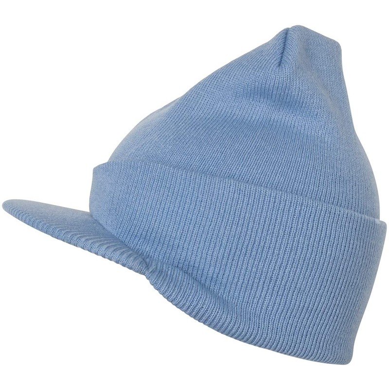 Skullies & Beanies Cuffless Beanie Visor Cap - Light Blue - C5111OLBG8L $9.43