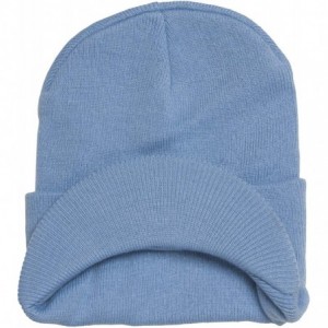 Skullies & Beanies Cuffless Beanie Visor Cap - Light Blue - C5111OLBG8L $9.43