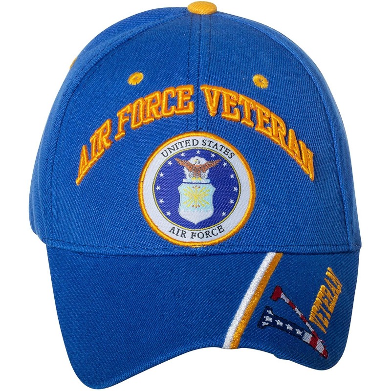 Baseball Caps Officially Licensed United States Air Force Veteran Embroidered Blue Baseball Cap - C018S8SYDYY $17.75