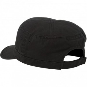 Baseball Caps New Army Cadet Adjustable Hat w/Red Star - Black - C3112QRSAC1 $19.41
