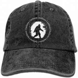 Baseball Caps Bigfoot I Believe Baseball Hat Men and Women Summer Sun Hat Travel Sunscreen Cap Fishing Outdoors - Black - CE1...