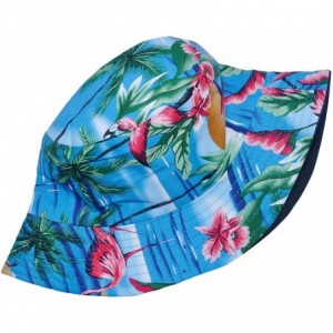 Bucket Hats Unisex Cute Unique Print Travel Bucket Hat Summer Fisherman Cap - Flamingos Palm Tree - CV18TK85NRY $14.70