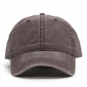 Baseball Caps Vintage Washed Dyed Cotton Twill Low Profile Adjustable Baseball Cap - Brown 70p - CE12N85TDXM $11.01