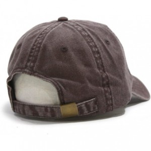 Baseball Caps Vintage Washed Dyed Cotton Twill Low Profile Adjustable Baseball Cap - Brown 70p - CE12N85TDXM $11.01
