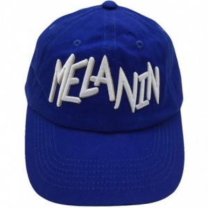 Baseball Caps Melanin Dad Hat Baseball Cap Letter Embroidered Dad Hat Adjustable Strapback Cap - Navy - CD18L38H4R6 $19.41