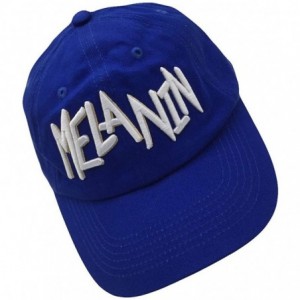 Baseball Caps Melanin Dad Hat Baseball Cap Letter Embroidered Dad Hat Adjustable Strapback Cap - Navy - CD18L38H4R6 $11.02