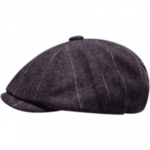 Newsboy Caps 1-2 Pack Newsboy Hats for Men Classic 8 Panel Wool Blend Applejack Gatsby Peaky Blinders Ivy Hat - C-brown/Grey ...