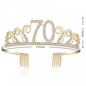 Headbands Birthday Rhinestone Princess Silver 21st - Gold-70th - C618O7732Q8 $16.67