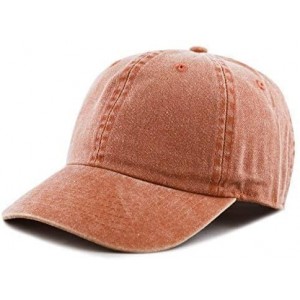 Baseball Caps 100% Cotton Pigment Dyed Low Profile Dad Hat Six Panel Cap - 1. Orange - CT189A20OH2 $22.86