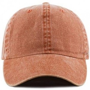 Baseball Caps 100% Cotton Pigment Dyed Low Profile Dad Hat Six Panel Cap - 1. Orange - CT189A20OH2 $8.87