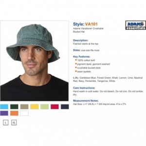 Baseball Caps ACVA101 Vacationer Pigment Dyed Bucket Hat - Forest Green - CD116XTX943 $14.84