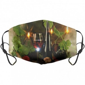 Balaclavas Painting Printed Adjustable Earloop Face Mask - Wine Print Flickering - CW197XKQQUX $12.29