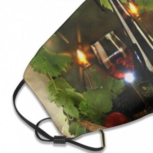 Balaclavas Painting Printed Adjustable Earloop Face Mask - Wine Print Flickering - CW197XKQQUX $12.29