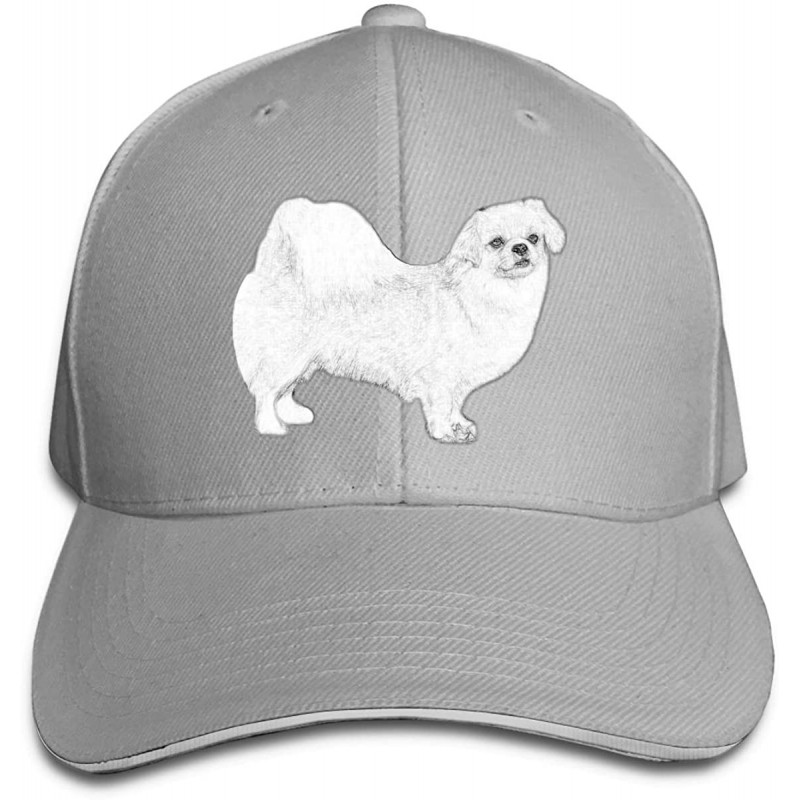 Baseball Caps Adjustable Sandwich Hats Baseball Cap Tibetan Spaniel - Gray - C61935HNS62 $16.79