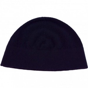 Skullies & Beanies Mens 100% Cashmere Watch Cap Beanie - Navy Blue - Made in Scotland RRP $130 - CZ12BT3M083 $52.63