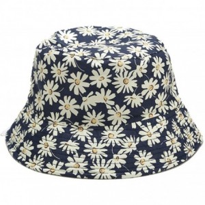 Bucket Hats Unisex Print Double-Side-Wear Reversible Bucket Hat - Chrysanthemum - C1196WTEK44 $25.12