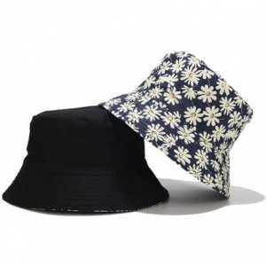 Bucket Hats Unisex Print Double-Side-Wear Reversible Bucket Hat - Chrysanthemum - C1196WTEK44 $14.87