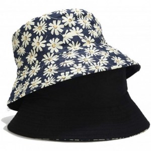 Bucket Hats Unisex Print Double-Side-Wear Reversible Bucket Hat - Chrysanthemum - C1196WTEK44 $14.87