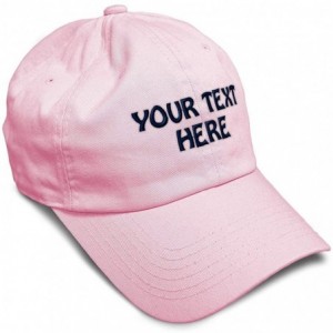 Baseball Caps Soft Baseball Cap Custom Personalized Text Cotton Dad Hats for Men & Women - Soft Pink - C018DLOS08W $34.94