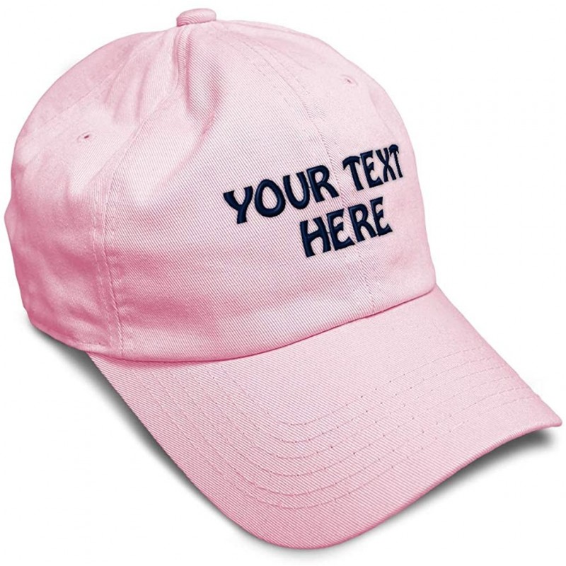 Baseball Caps Soft Baseball Cap Custom Personalized Text Cotton Dad Hats for Men & Women - Soft Pink - C018DLOS08W $17.47