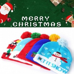 Baseball Caps FarJing Ugly LED Christmas Hat-Unisex Novelty Colorful Light-up Stylish Knitted Sweater Xmas Party Beanie Cap -...