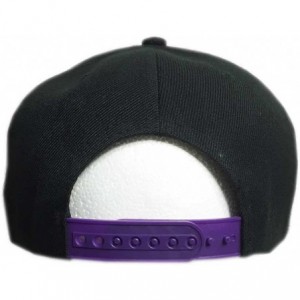 Baseball Caps Classic Paisley Bandana Print Flat Bill Cap Hat Snapback - Black Purple - CN1292TLHJ9 $11.80