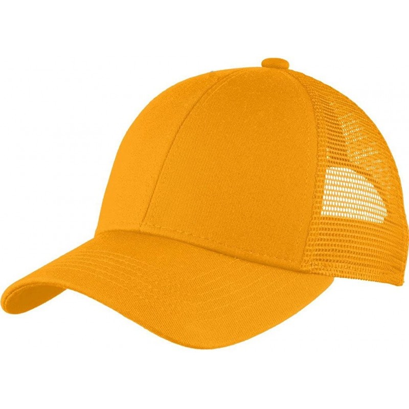 Baseball Caps Low Profile Adjustable Mesh Back Baseball Caps - California Gold - CH11Z41MSRF $13.79