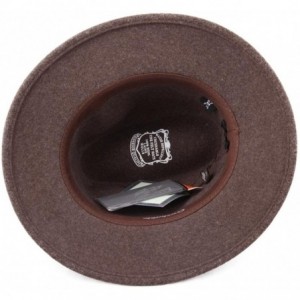 Fedoras Classique Traveller Wool Felt Fedora Hat Packable - Marron-chine - CG187IX0RGX $47.92